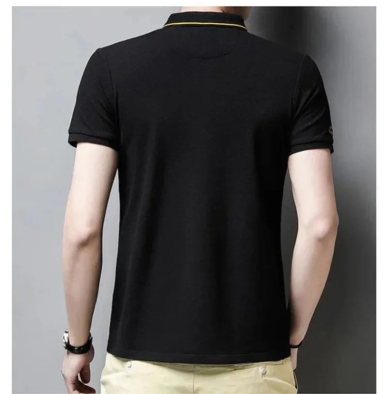 Summer Mens Embroidered Polo Shirts Short Sleeve Shirt Luxury Top Casual Lapel T-shirt Men Breathable Lightweight T Shirt Homme