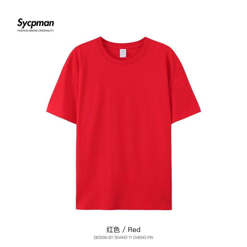 180gsm Cotton Solid Tshirts Mens Short Sleeve