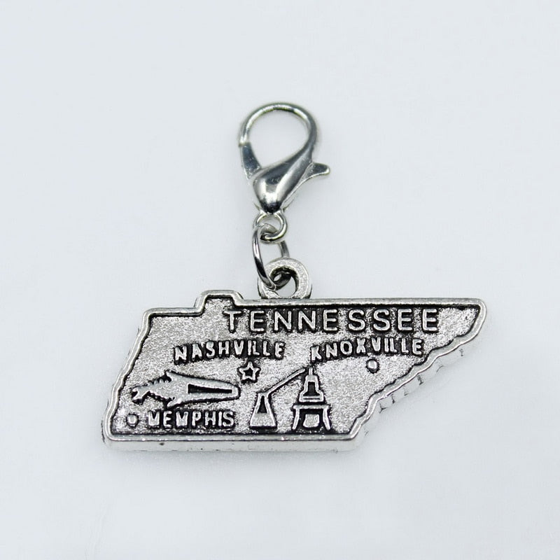 U.S. States Map 10pcs Texas State Map Dangle Charms Lobster Clasp Charms DIY Pendant Bracelets Bangle Charms Accessories