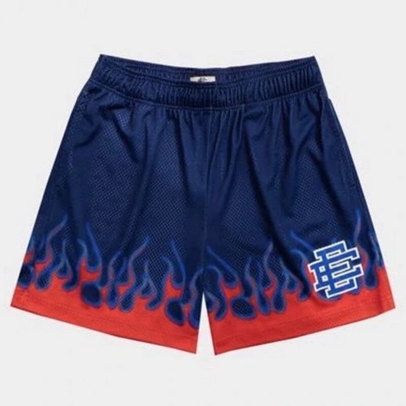 2023 Summer Men Gym Shorts Emanuel EE Basic Short New EE Flame Men Women Mesh Basketball Shorts Casual Breathable