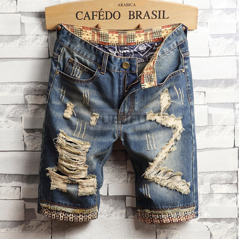 Mens Shorts New Fashion Leisure Men Short Jeans Brand Clothing Summer Shorts Men Jeans Short  Mens Fitness Jean Shorts