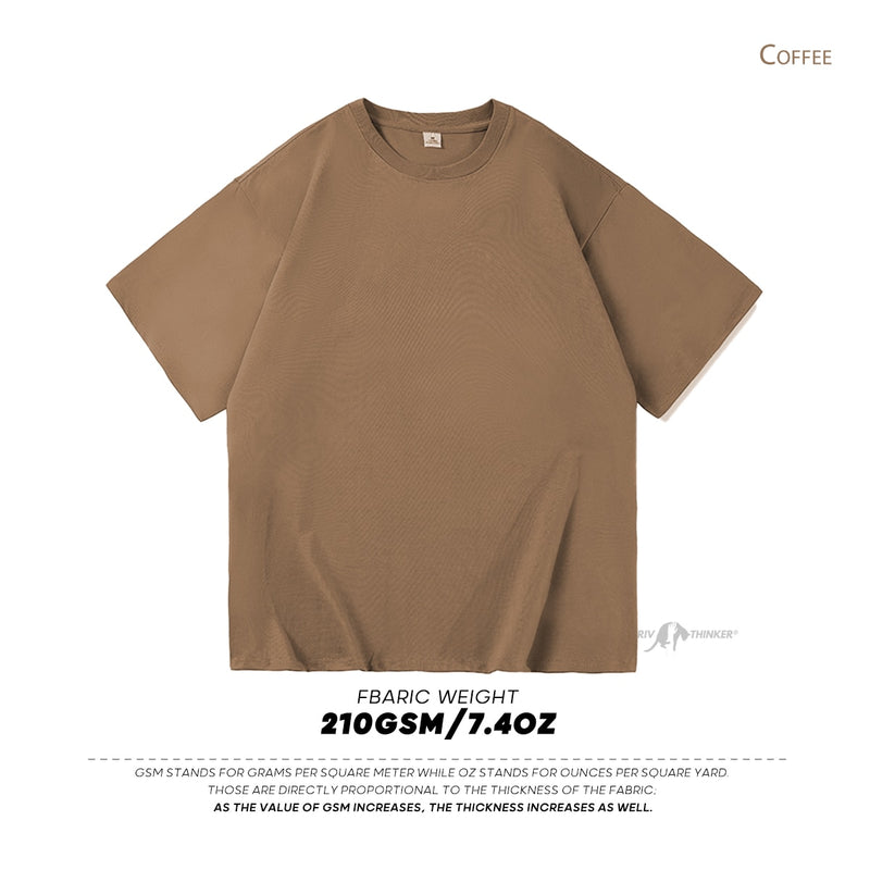 Quality 7.4oz 210gsm Drop-shoulder T-shirt For Men