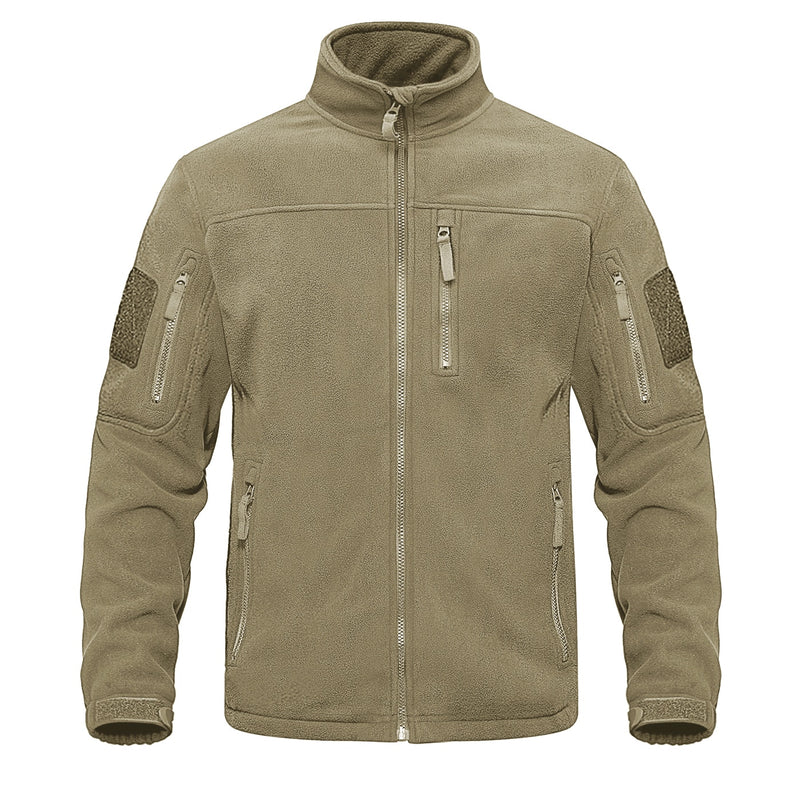 TACVASEN Full Zip Up Tactical Army Fleece Jacket