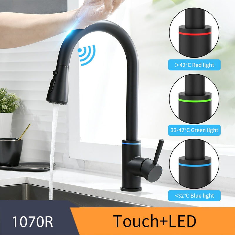 Smart Touch Kitchen Faucets Crane For Sensor Kitchen Water Tap Sink Mixer Rotate Touch Faucet Sensor Water Mixer KH-1005