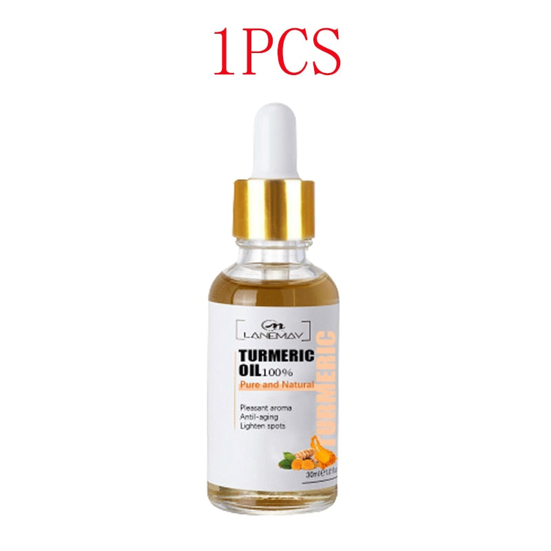 Turmeric Freckle Whitening Serum Fade Dark Spot Removal Pigment Melanin Correcting Facial Essence Beauty Face Skin Care 30ml