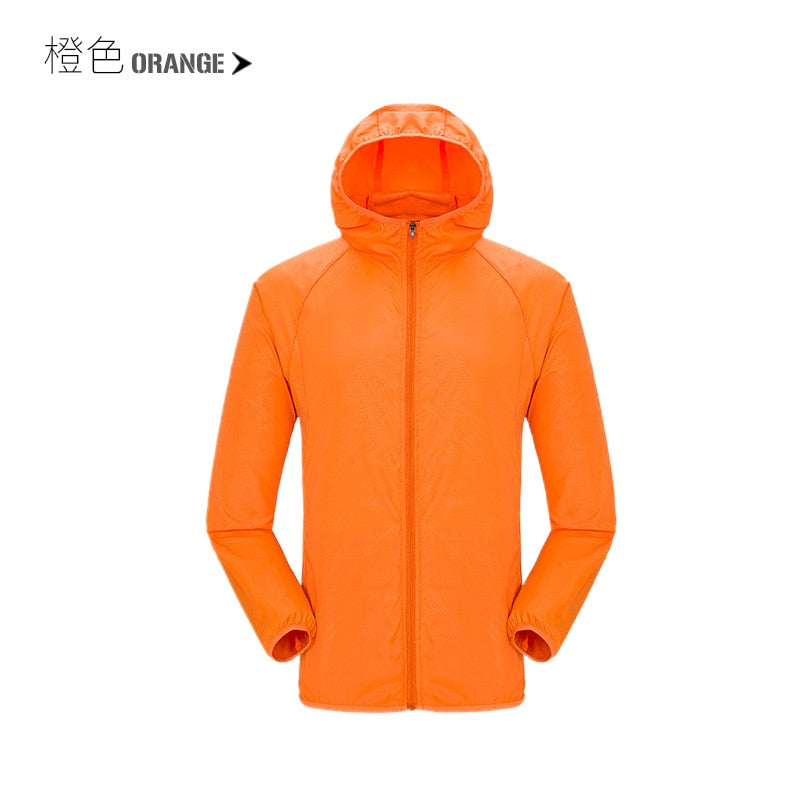 Camping Rain Jacket Men Women Waterproof Sun Protection Clothing Fishing Hunting Clothes Quick Dry Skin Windbreaker With Pocket