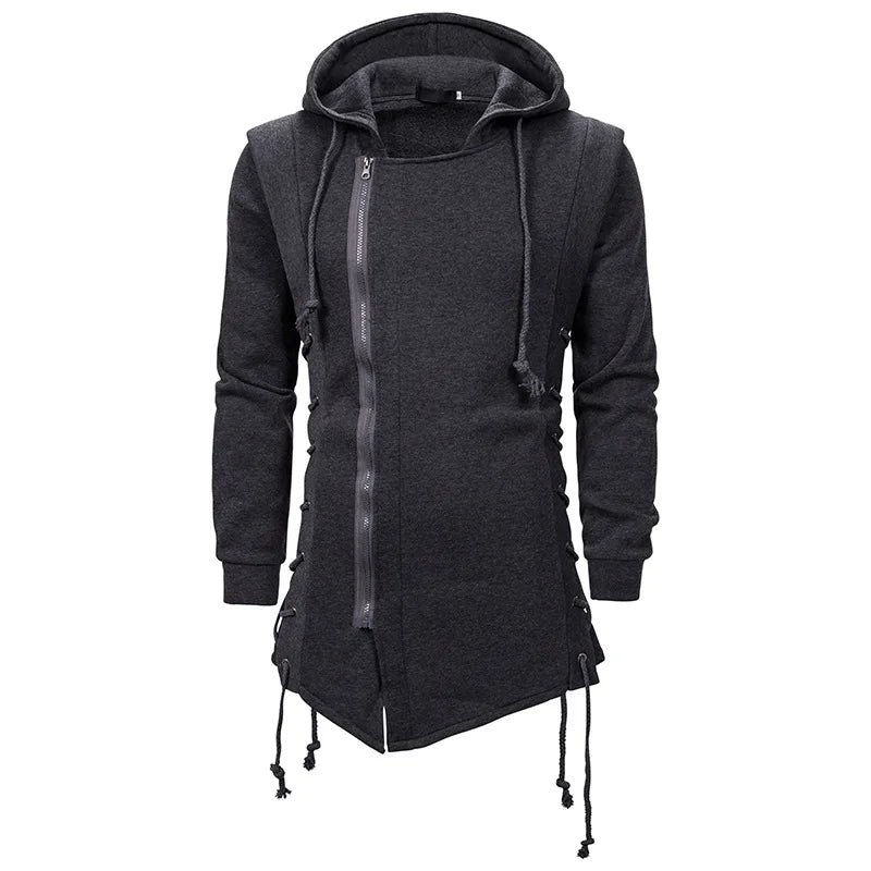 New Mens Black Hipster Zipper Hoodies Sweatshirts Brand Hip Hop Casual Hooded Men Streetwear Hoody Tracksuits for Male