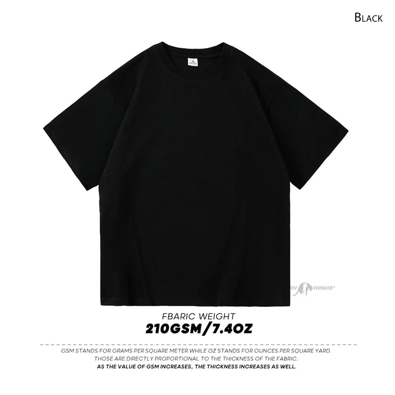 Quality 7.4oz 210gsm Drop-shoulder T-shirt For Men