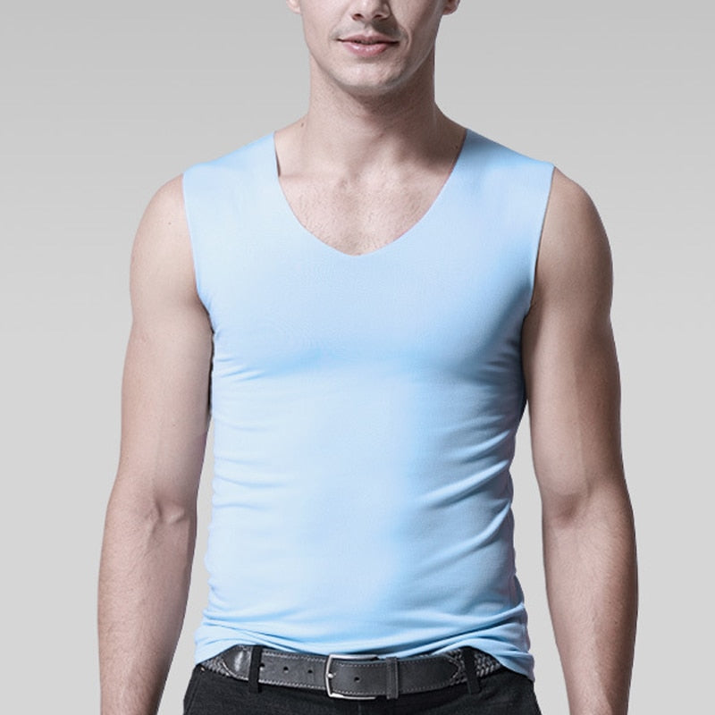 New Mens Mesh Vest Ice Silk Quick-drying Bodybuilding Tank tops Fitness Muscle Sleeveless Narrow Vest Fitness Casual Sport Tops