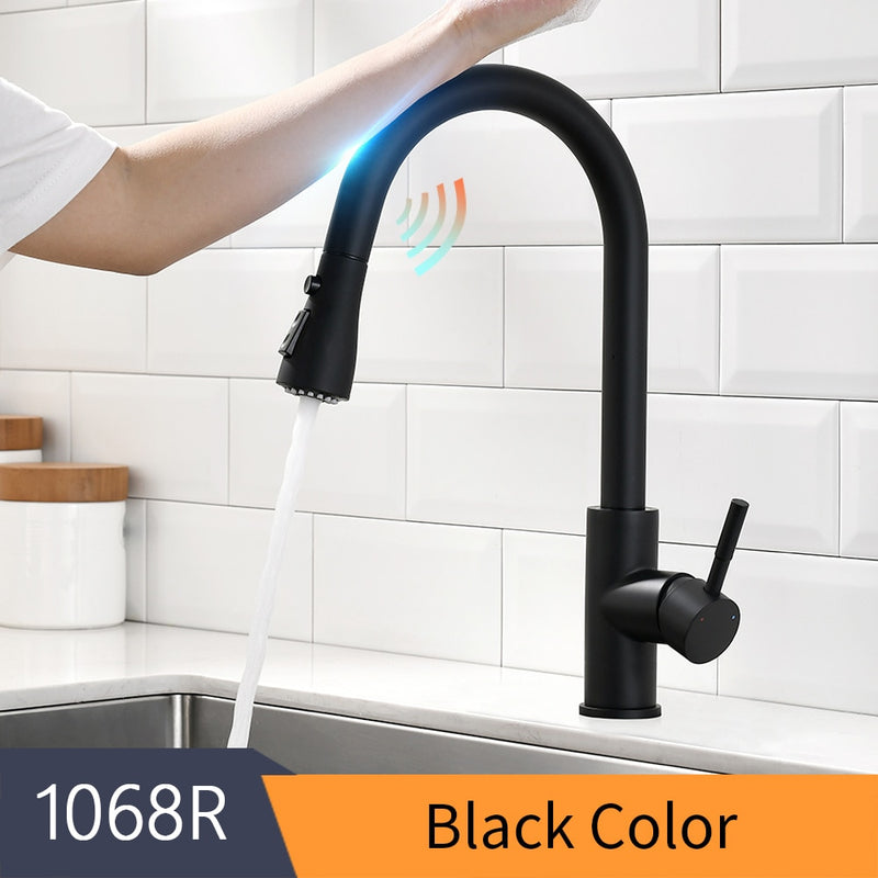 Smart Touch Kitchen Faucets Crane For Sensor Kitchen Water Tap Sink Mixer Rotate Touch Faucet Sensor Water Mixer KH-1005