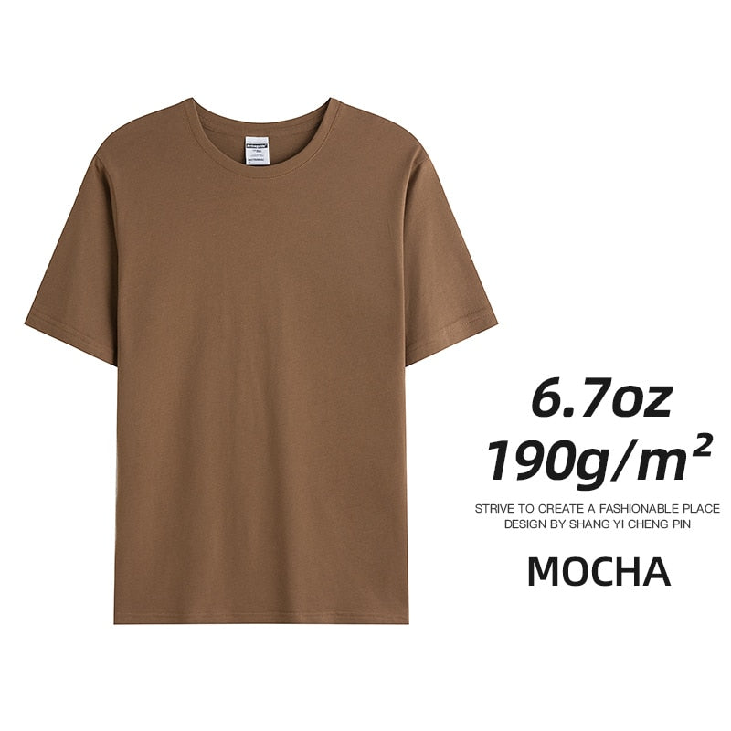 6.7oz 190gramsCombed Cotton Tees