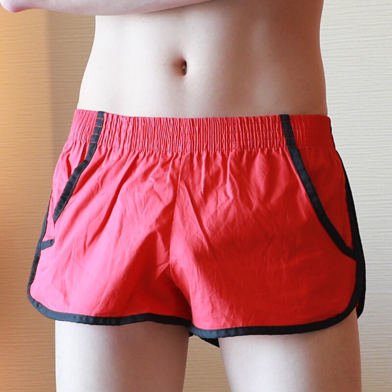 New Mens Shorts Cotton Men Homewear Flower Print Cuecas Underpants for Gay Plus Size Breathable Sexy Shorts Mens Fashion Shorts