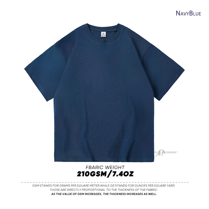 Quality 7.4oz 210gsm Drop-shoulder T-shirt For Men