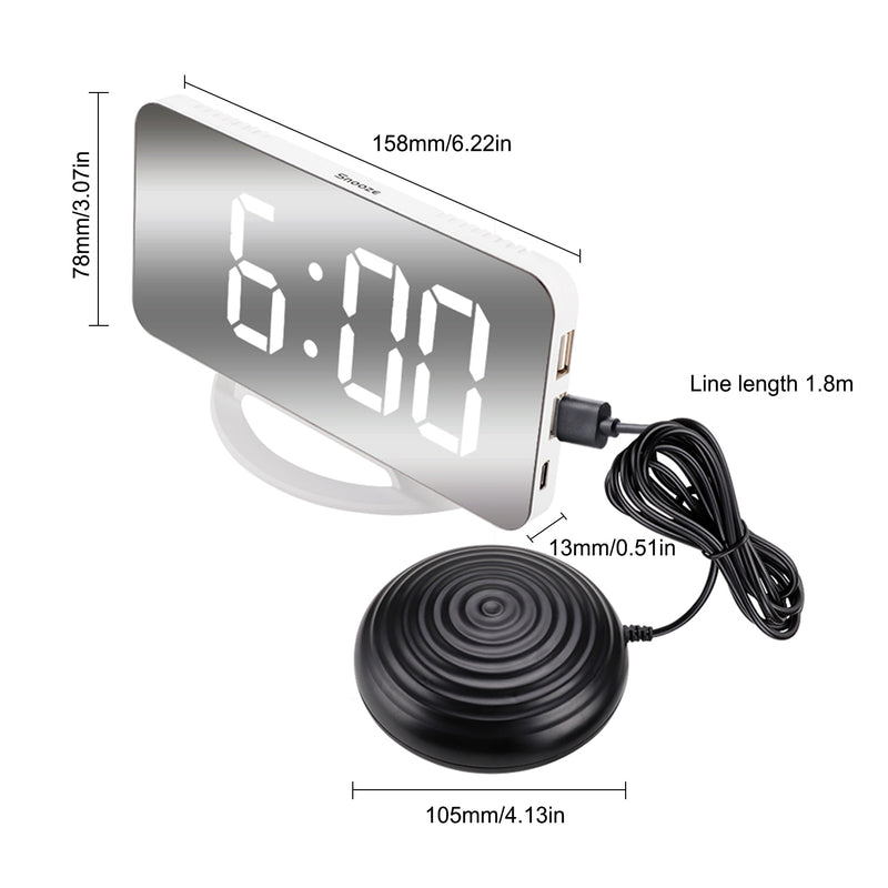 LED Digital Projection Alarm Clock Watch Table Electronic Desktop Clocks USB Wake Up FM Radio Time Ceiling Projector Function