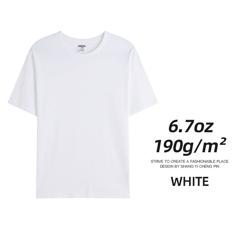 6.7oz 190gramsCombed Cotton Tees