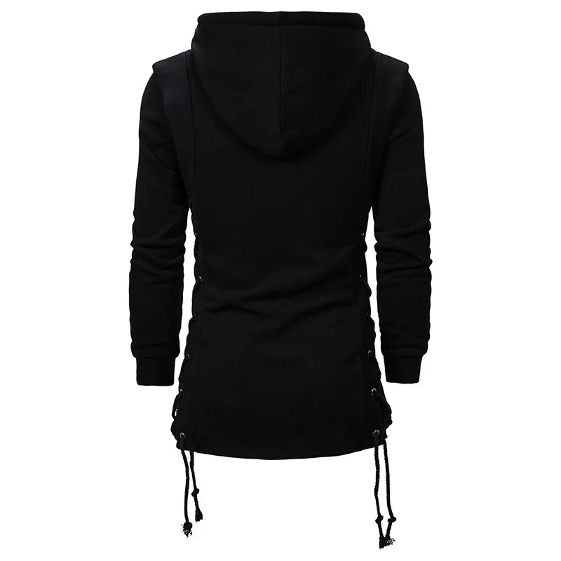 New Mens Black Hipster Zipper Hoodies Sweatshirts Brand Hip Hop Casual Hooded Men Streetwear Hoody Tracksuits for Male