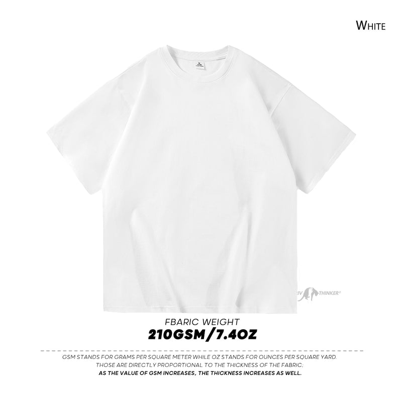 Quality 7.4oz 210gsm Drop-shoulder T-shirt For Men