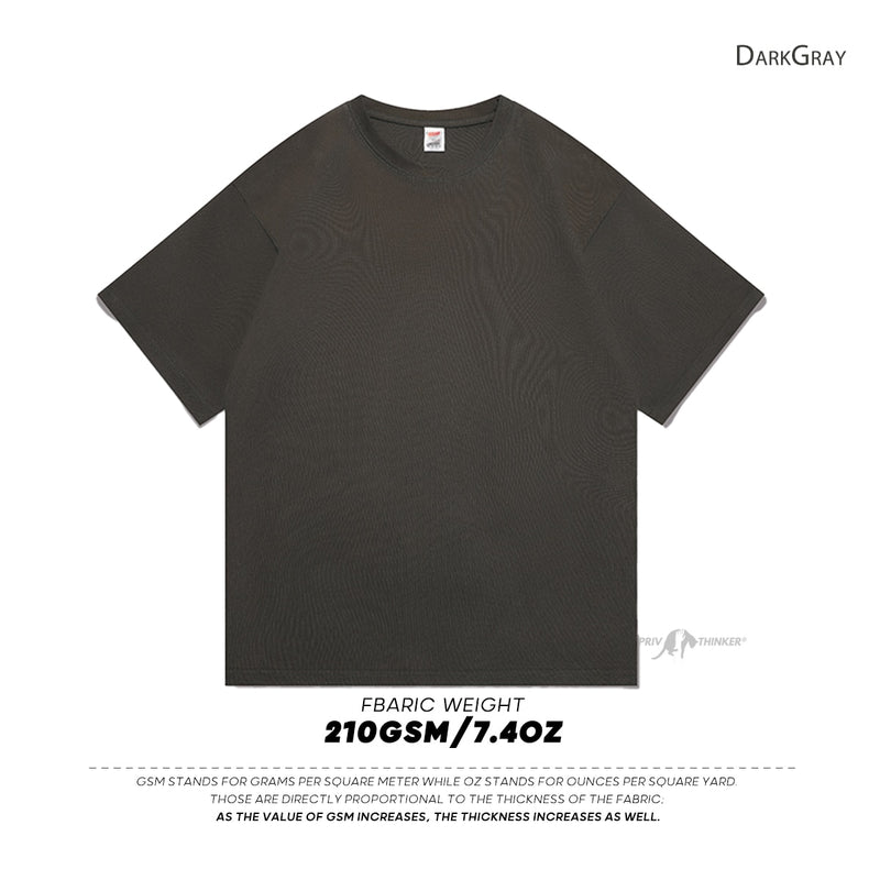 Quality 7.4oz 210gsm Drop-shoulder T-shirt For Men