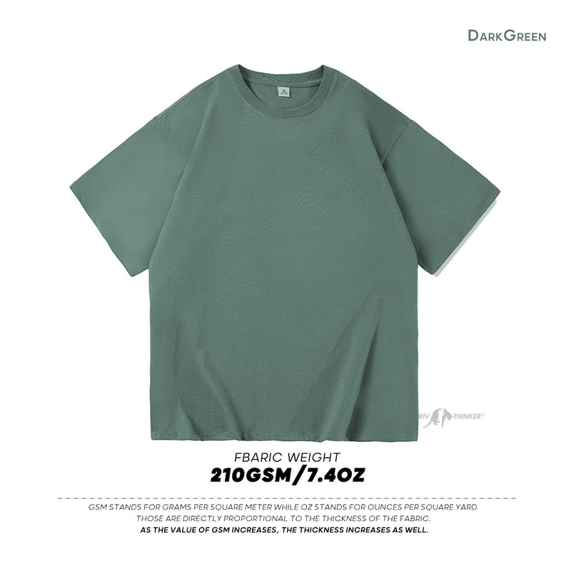 Quality 7.4oz 210gsm Drop-shoulder T-shirt For Men