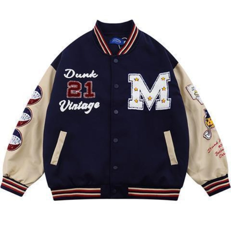 American retro hip-hop Y2K loose men and women thin baseball clothing street racing clothing  jacket