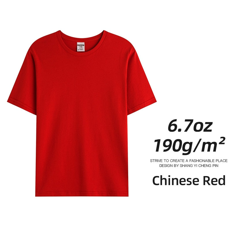 6.7oz 190gramsCombed Cotton Tees