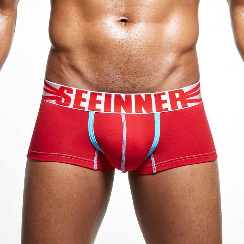 22 Styles Seeinner Underwears Boxer Shorts Men Fashion Sexy Gay Penis Pouch Men's Boxer Trunks Male Panties Calzoncillos Hombre