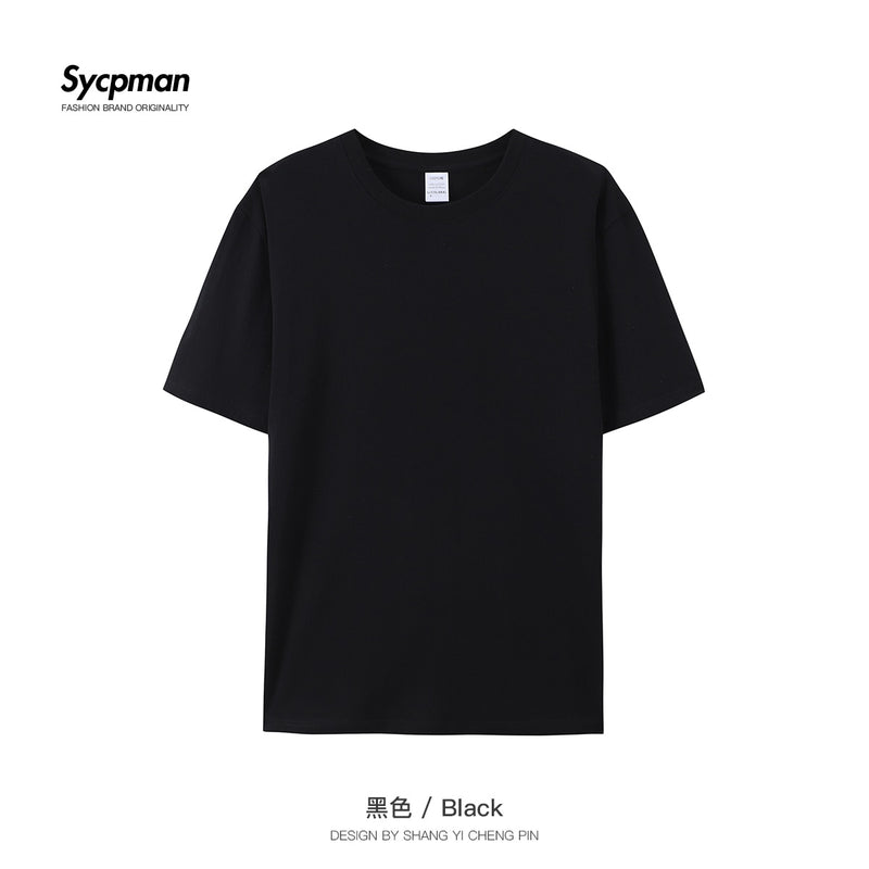 180gsm Cotton Solid Tshirts Mens Short Sleeve