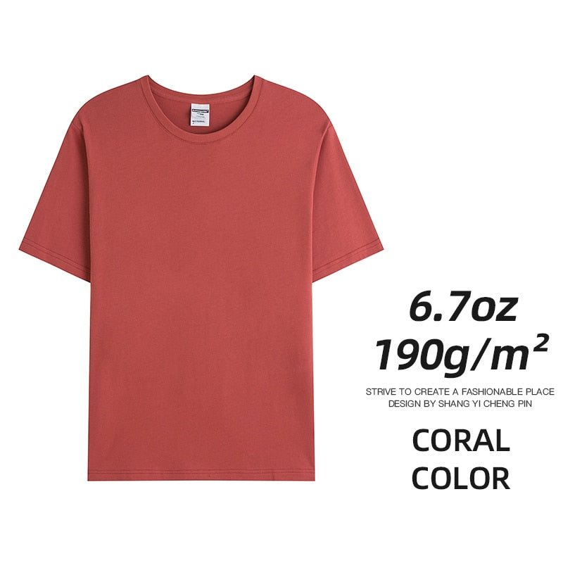 6.7oz 190gramsCombed Cotton Tees