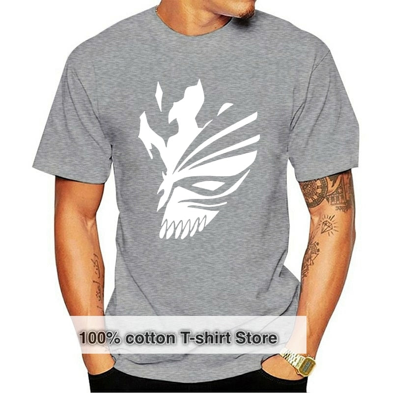 Cosplay Hollow Mask Bleach Shirt Anime Men Short Sleeve T-Shirt