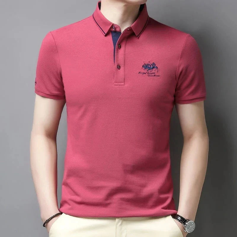 Summer Mens Embroidered Polo Shirts Short Sleeve Shirt Luxury Top Casual Lapel T-shirt Men Breathable Lightweight T Shirt Homme