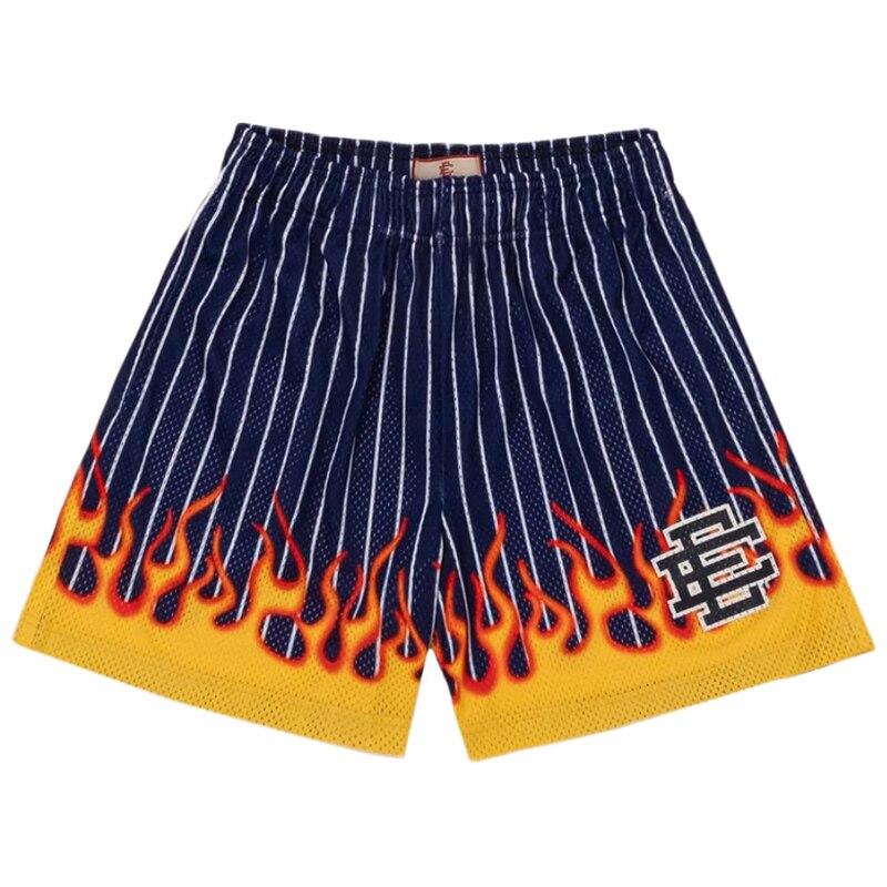 2023 Summer Men Gym Shorts Emanuel EE Basic Short New EE Flame Men Women Mesh Basketball Shorts Casual Breathable