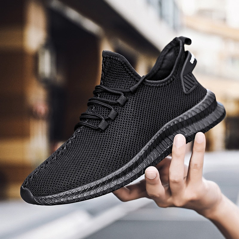 Mesh Men Shoes Breathable White Mens Sneakers Trendy  Lightweight Black Walking Big Size Man Tenis Shoe Zapatillas Hombre