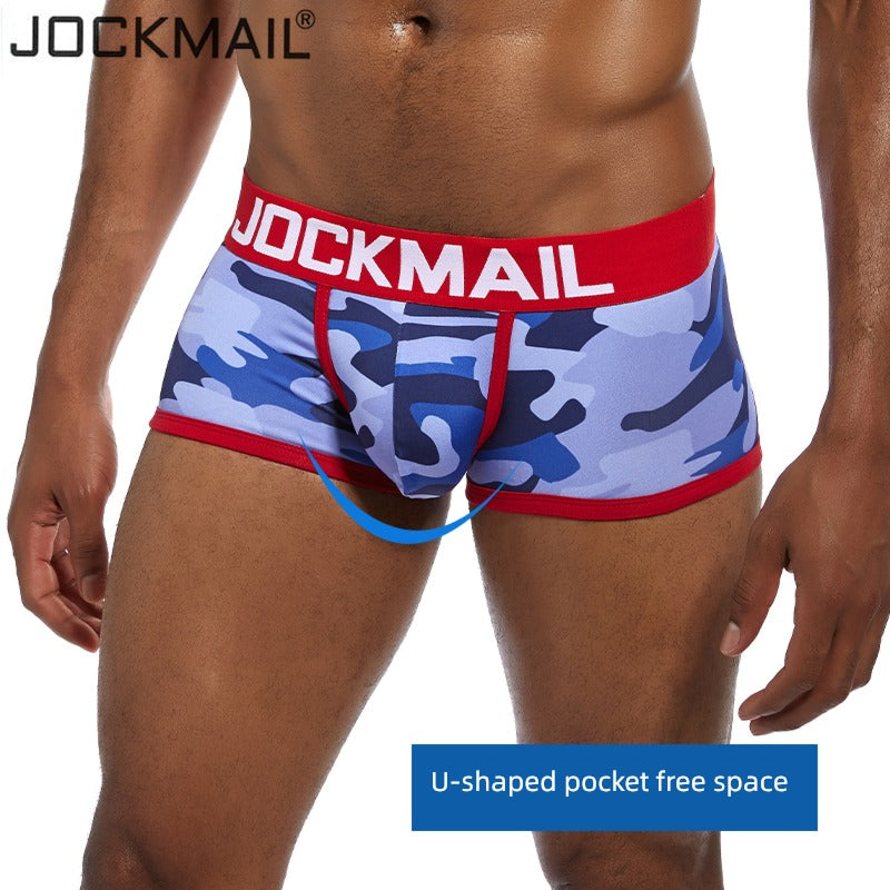 One Pack Military Fans Men's Underwear Men's Boxers Camouflage Ice Silk Boxers Shorts Trendy Men's Underpants