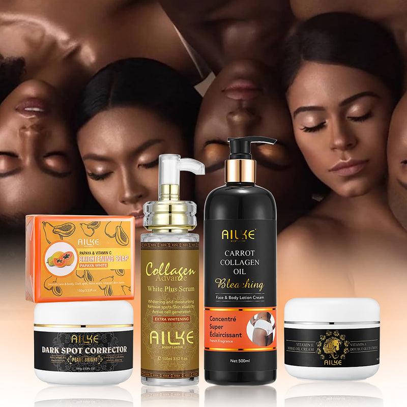 AILKE Collagen Skin Care, Lightening, Even Skin Tone, Remove Dark Spots, For Dark Skin, Black Skin, African Skin, Caramel Skin