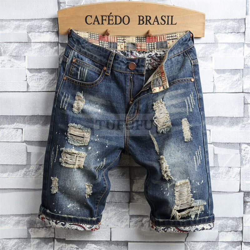 Mens Shorts New Fashion Leisure Men Short Jeans Brand Clothing Summer Shorts Men Jeans Short  Mens Fitness Jean Shorts