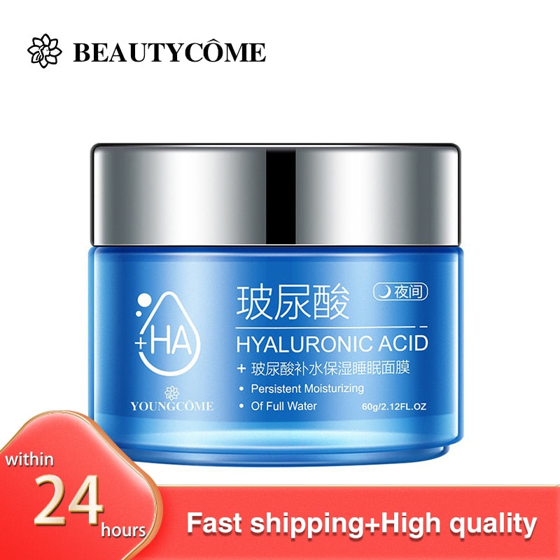 YOUNGCOME Hyaluronic Acid Face Cream Moisturizing Nourishing Anti Aging Cream Reduce Wrinkles Brightening Facial Skin Care (60g)