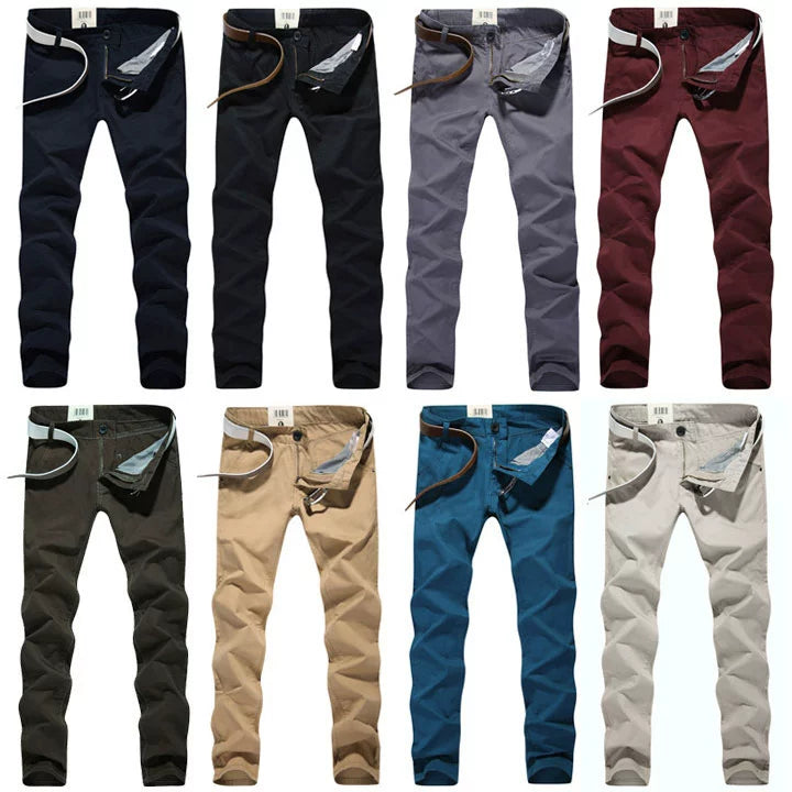 Men's Chinos Large Size Pants Men's Cotton Trousers Men's Casual Pants