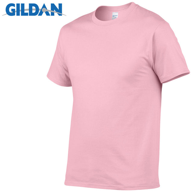 100% Cotton T-Shirt Men Casual Short Sleeve