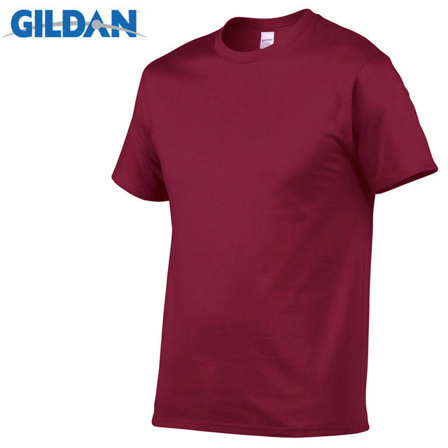 100% Cotton T-Shirt Men Casual Short Sleeve