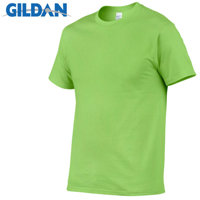 100% Cotton T-Shirt Men Casual Short Sleeve