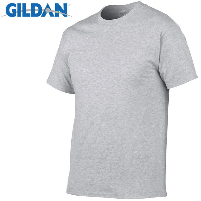 100% Cotton T-Shirt Men Casual Short Sleeve