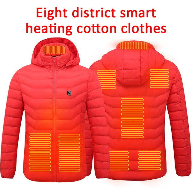 1PC Smart Heating Clothing Winter Light Thin Heating Protection Jacket