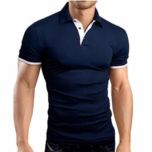 2022 2021 Brand New Men T-shirt Lapel Casual Short-sleeved