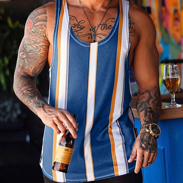 Tank Top Casual Printed Mens Vest