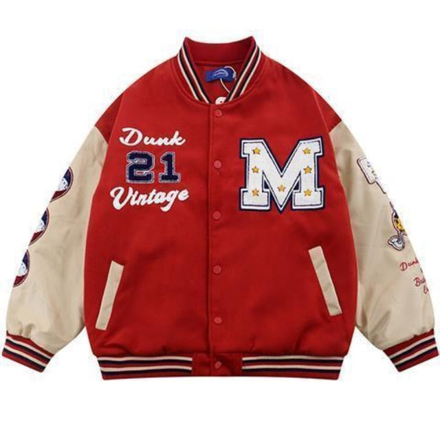 American retro hip-hop Y2K loose men and women thin baseball clothing street racing clothing  jacket