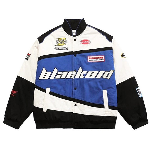 American retro hip-hop Y2K loose men and women thin baseball clothing street racing clothing  jacket