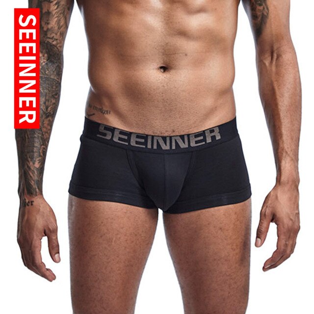 22 Styles Seeinner Underwears Boxer Shorts Men Fashion Sexy Gay Penis Pouch Men's Boxer Trunks Male Panties Calzoncillos Hombre