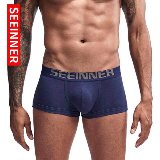 22 Styles Seeinner Underwears Boxer Shorts Men Fashion Sexy Gay Penis Pouch Men's Boxer Trunks Male Panties Calzoncillos Hombre