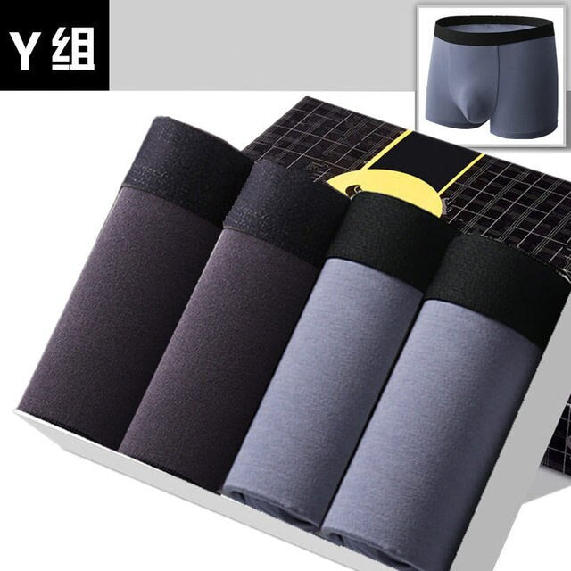 4pcs/Lot Men's Panties Underpants Cueca Boxers Underwear Cotton Thermal for Man Breathable Homme Sexy Soft Male Shorts