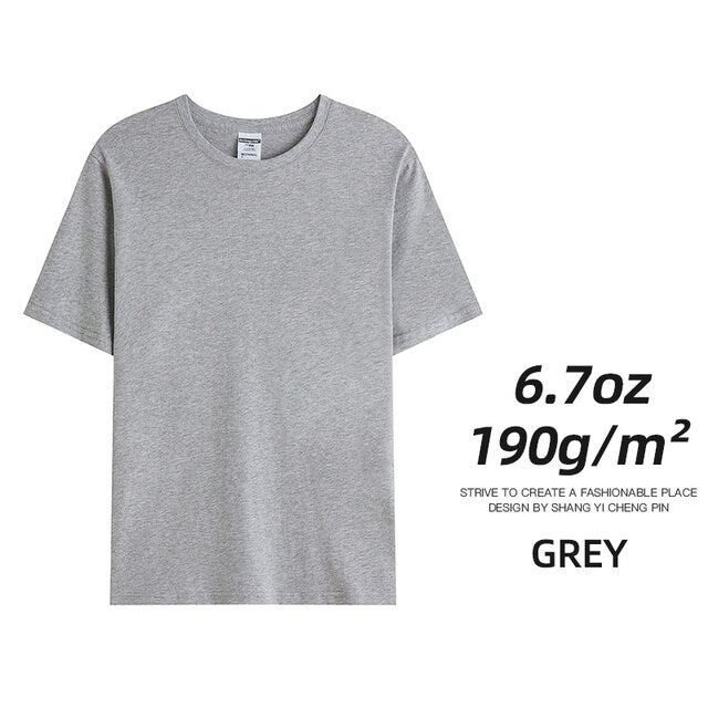 6.7oz 190gramsCombed Cotton Tees